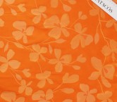 Mikado jacquard floral naranja